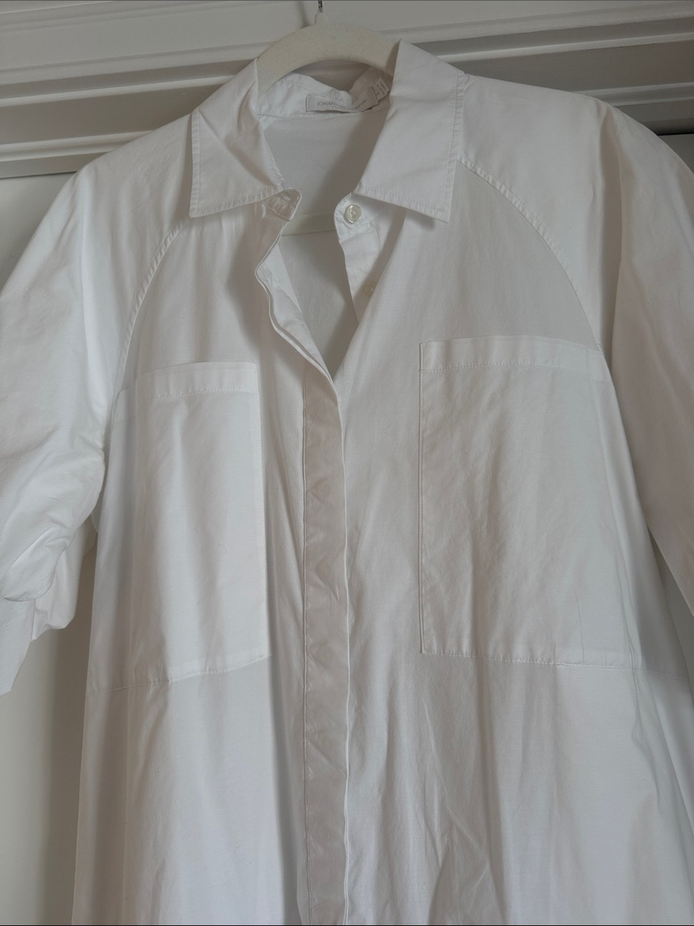 SIMKHAI White Crissy Cotton Poplin Dress Size Small - Picture 5 of 8